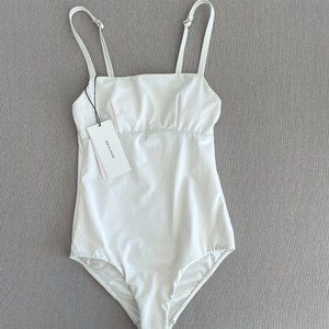 BONDI BORN Aerin swimsuit, White, Size US 2